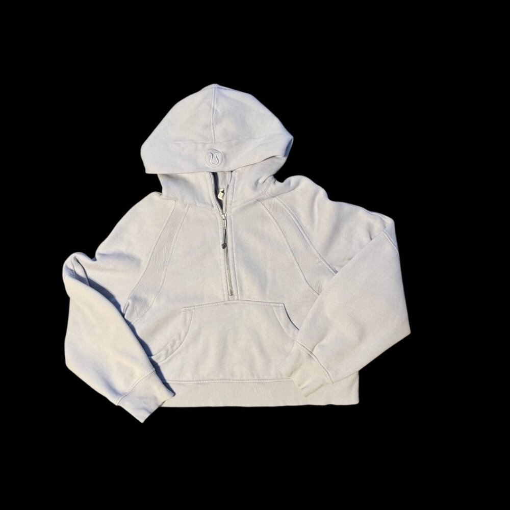 lululemon athletica Light blue Cropped Half-Zip Hoodie